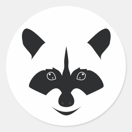 Sticker Rond Raccoon (Devant)