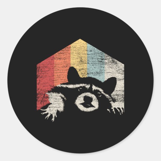 Sticker Rond Raccoon (Devant)