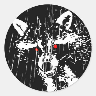 Sticker Rond Raccoon