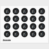 Sticker Rond Raccoon (Feuille)