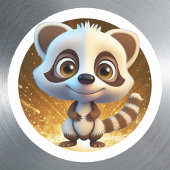 Sticker Rond Raccoon 🌲 forêt faune sauvage animal sauvage Grap