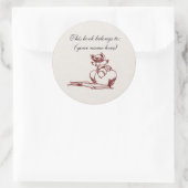 Sticker Rond Raccoon lecture (Sac)