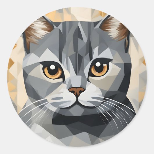 Sticker Rond Raccourci britannique en formes géométriques (Devant)