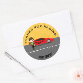 Sticker Rond Race Car (Enveloppe)