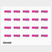 Sticker Rond Race Girl (Feuille)