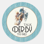 Sticker Rond Racehores et Jockeys Derby (Devant)