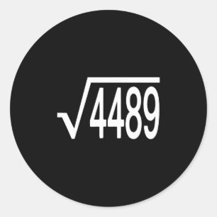 Sticker Rond Racine Carrée 4489 Argot Prof de Maths Six Sept 6