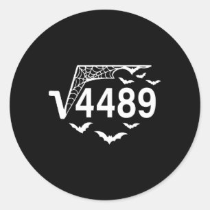 Sticker Rond Racine Carrée 67 Mème 6 7 4489 Argot Prof De Maths