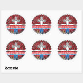 Sticker Rond Racine d'arbre de Suisse (Feuille)