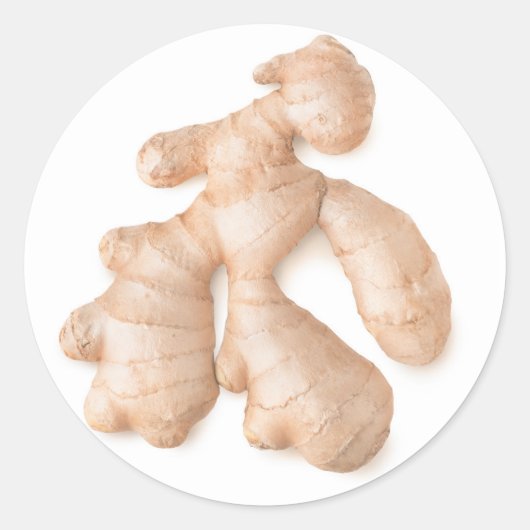 Sticker Rond Racine de gingembre (Devant)
