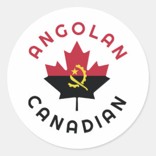 Sticker Rond Racines angolaises canadiennes