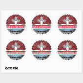 Sticker Rond Racines botswana Botswana (Feuille)
