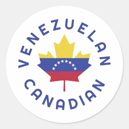 Sticker Rond Racines canadiennes du Venezuela (Devant)