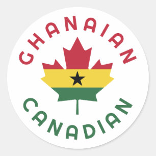 Sticker Rond Racines canadiennes ghanéennes