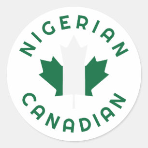 Sticker Rond Racines canadiennes nigérianes
