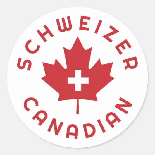 Sticker Rond Racines de la Suisse canadienne (Devant)