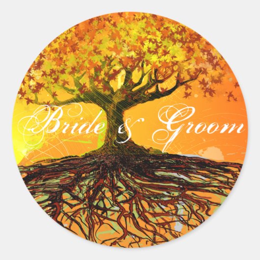 Sticker Rond Racines de l'amour (Devant)