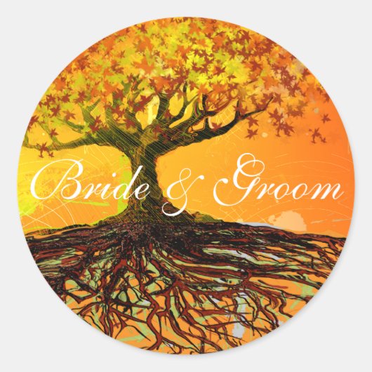 Sticker Rond Racines de l'amour (Devant)