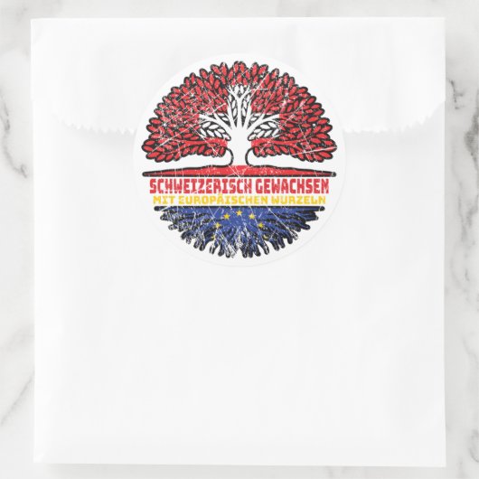 Sticker Rond Racines de l'arbre (Sac)