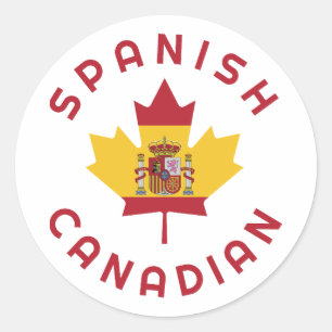 Sticker Rond Racines espagnoles canadiennes