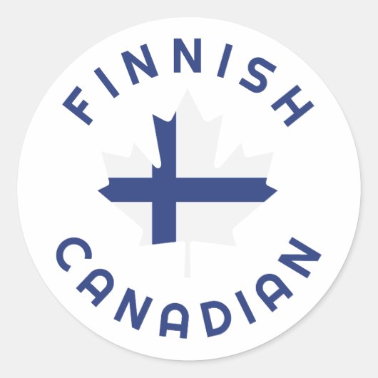 Sticker Rond Racines finlandaises canadiennes (Devant)