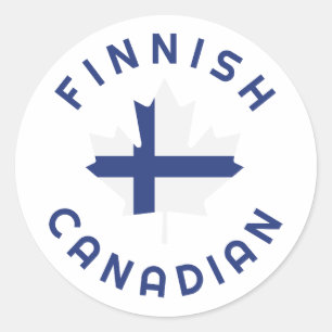 Sticker Rond Racines finlandaises canadiennes