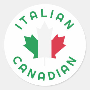 Sticker Rond Racines italiennes canadiennes