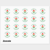 Sticker Rond Racines kurdes canadiennes (Feuille)