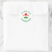 Sticker Rond Racines kurdes canadiennes (Sac)