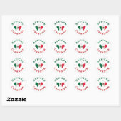 Sticker Rond Racines mexicaines canadiennes (Feuille)