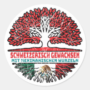 Sticker Rond Racines mexicaines d'arbre suisse