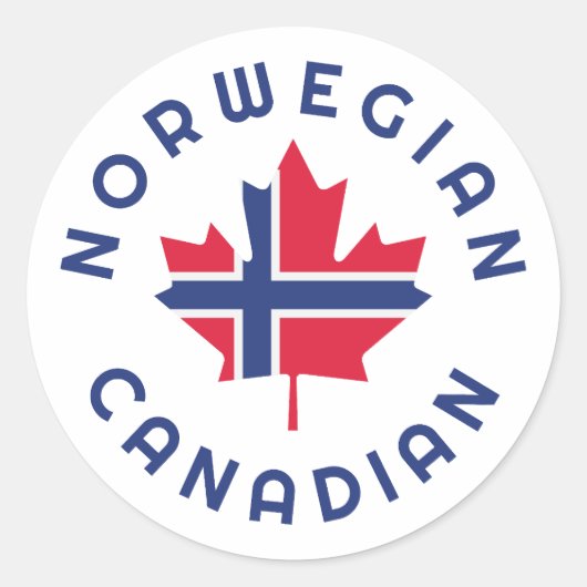 Sticker Rond Racines norvégiennes canadiennes (Devant)