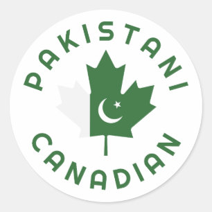 Sticker Rond Racines pakistanaises canadiennes