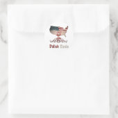 Sticker Rond Racines polonaises américaines (Sac)