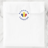 Sticker Rond Racines roumaines canadiennes (Sac)