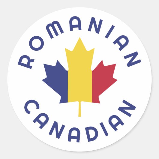 Sticker Rond Racines roumaines canadiennes (Devant)