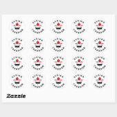 Sticker Rond Racines syriennes canadiennes (Feuille)