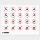 Sticker Rond Racines turques canadiennes (Feuille)