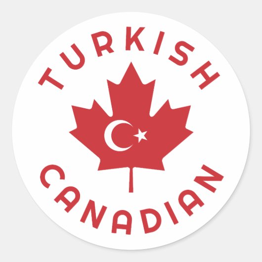 Sticker Rond Racines turques canadiennes (Devant)