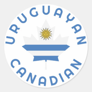 Sticker Rond Racines uruguayennes canadiennes