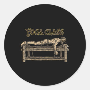 Sticker Rond Rack de torture pour passionné de yoga étirement d