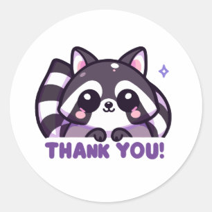 Sticker Rond Racoon