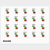 Sticker Rond Rad-ish Funny Vegetable Radish Pun (Feuille)