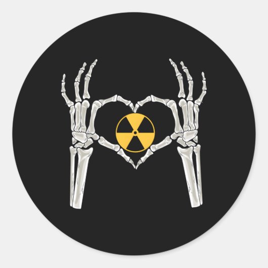 Sticker Rond Rad Tech X Ray Skeleton Radiologie Étudiante Techn (Devant)
