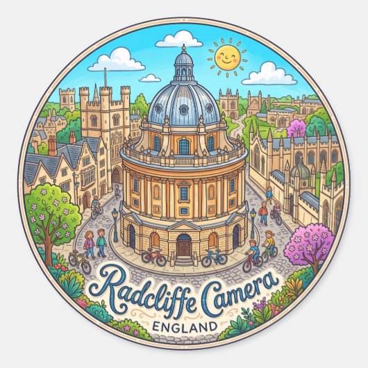 Sticker Rond Radcliffe Camera Angleterre (Devant)
