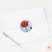 Sticker Rond Radiate Love Floral Aquarelle Sticker, Glossy (Enveloppe)