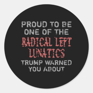 Sticker Rond Radical gaucher lunatique