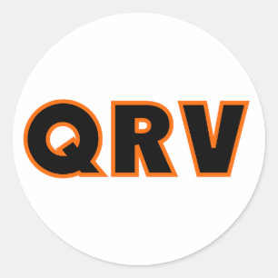 Sticker Rond Radio jambon amateur QRV