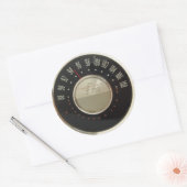 Sticker Rond Radio vintage (Enveloppe)