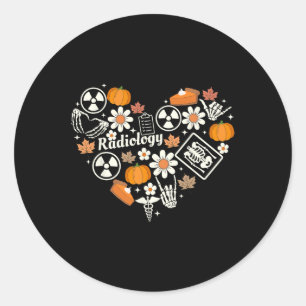 Sticker Rond Radiologie Automne Coeur Xray Tech Automne Citroui